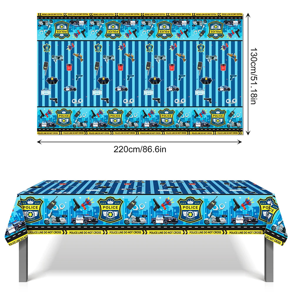 Police-Themed Birthday Party Balloon Supplies for Boys