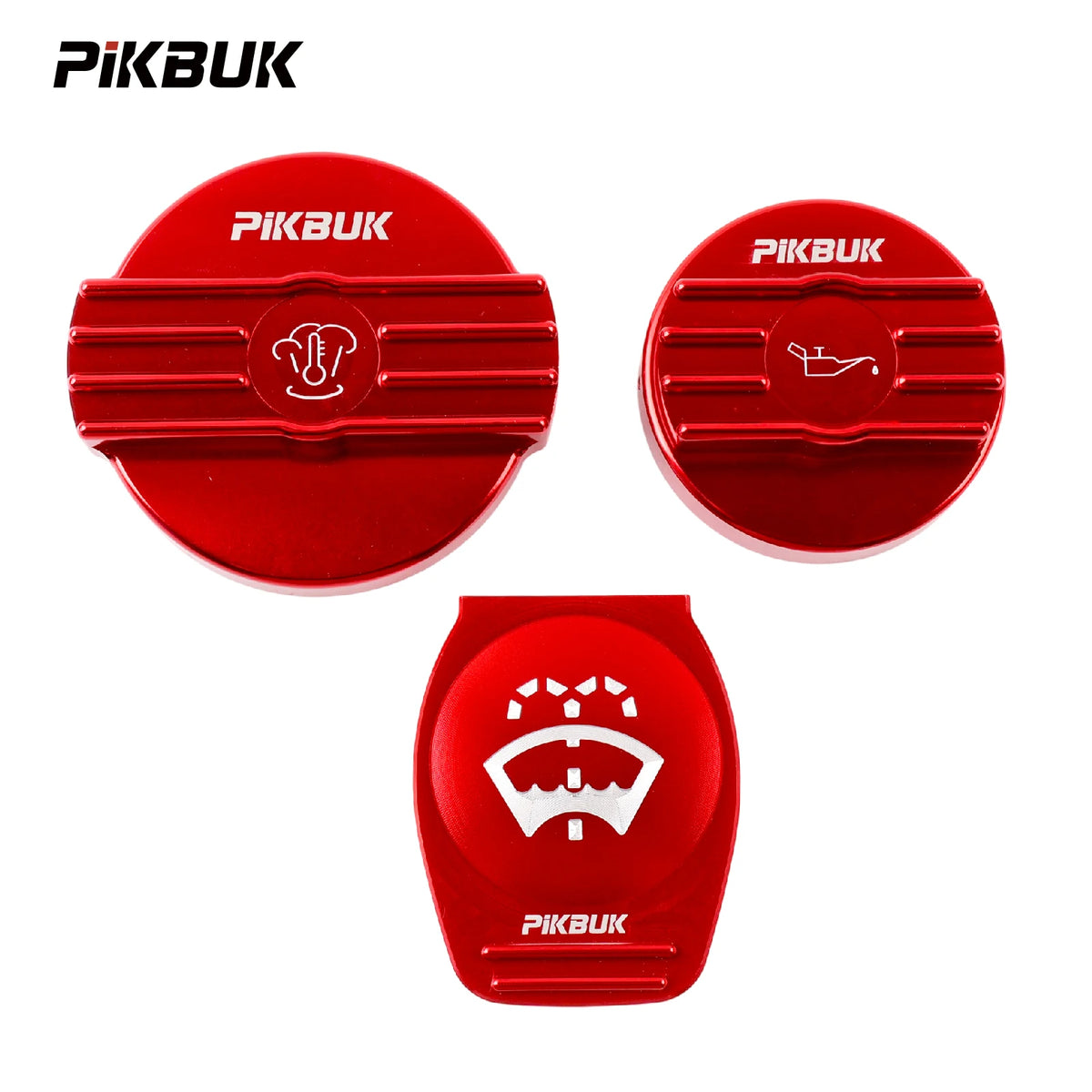 PIKBUK Aluminum Cap Protector For VW CC Golf Audi Skoda Seat Water Tank Cap / Coolant Cap / Oil Cap by InterCyprus Trading Ltd