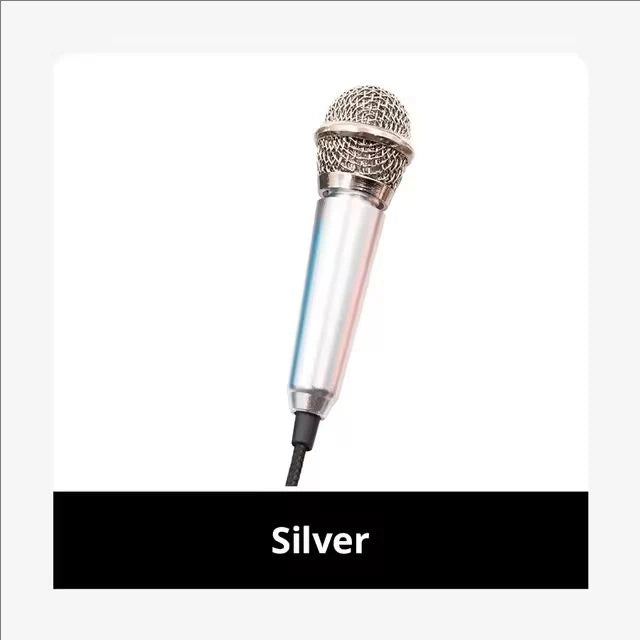 Portable Mini Microphone for Smartphones and PCs Silver