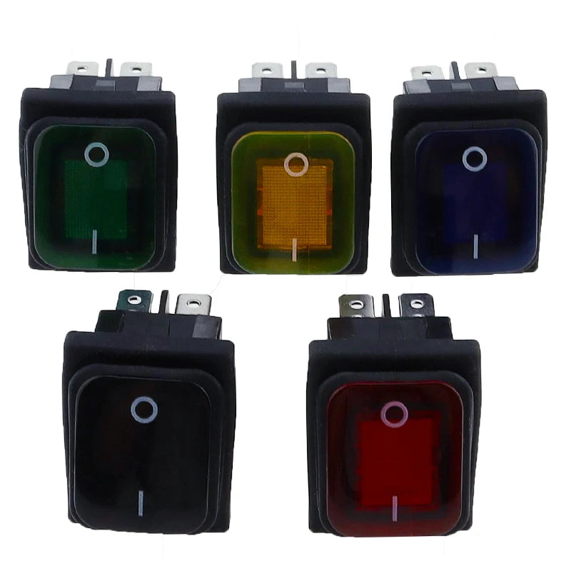 30x22 Heavy Duty Waterproof Rocker Switch &ndash; Reliable 12V Red LED Illumination
