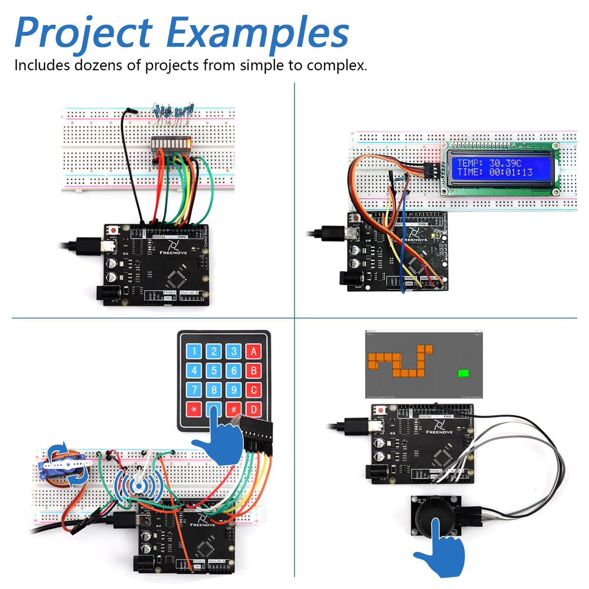 Freenove Ultimate Starter Kit for Arduino UNO R3 V4 &ndash; Comprehensive Guide with 57 Projects