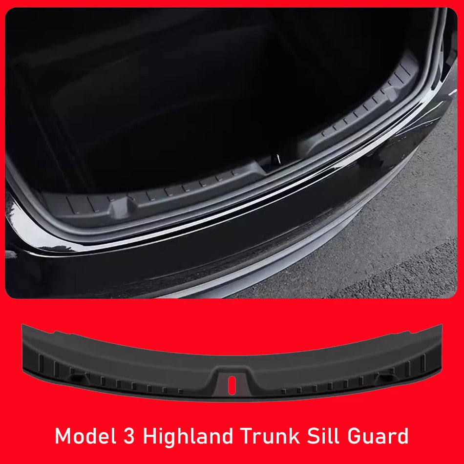 Zaščita praga prtljažnika za Tesla Model 3 Highland, protizdrsna TPE notranja zaščita