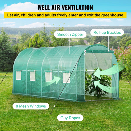 SucceBuy Walk-In Tunnel Greenhouse &ndash; Waterproof Cover