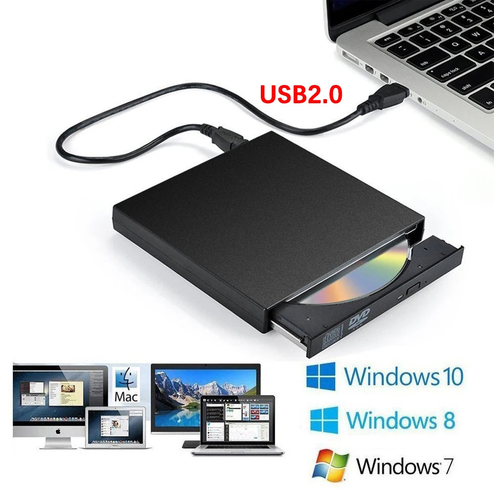 ZDSSY USB 2.0 External DVD Drive Portable Reader Windows PC