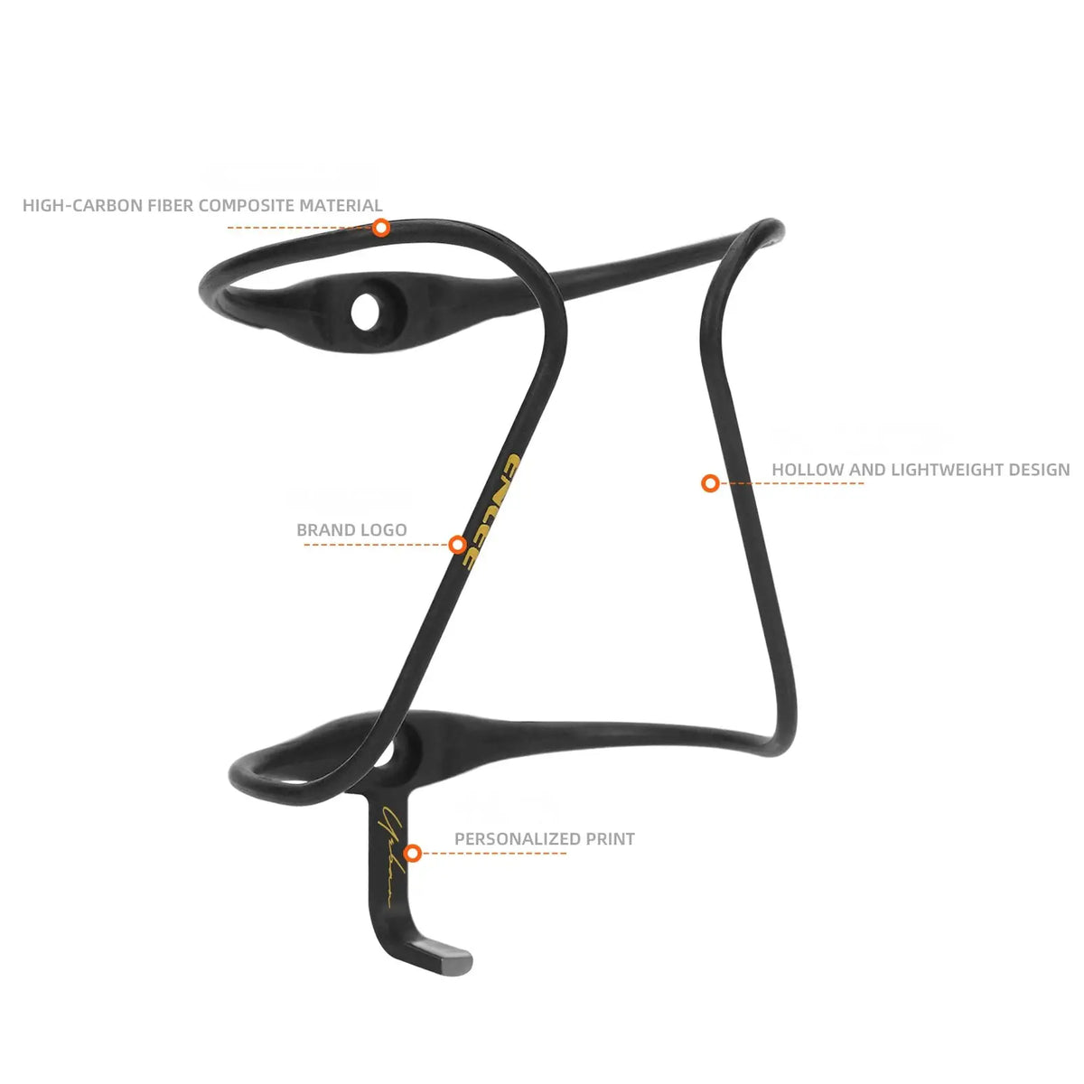 ENLEE 9.2g Super Light Carbon Fiber Bottle Cage Hollow Streamlined Design Aerodynamic Cycling Water Bottle Mount For Racing Road by InterCyprus Trading Ltd
