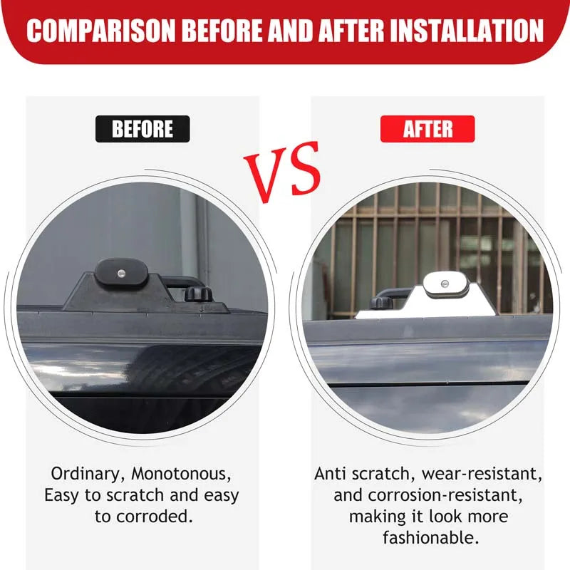 Klistermärke för takräcke i rostfritt stål för Hummer H2 2003 2009