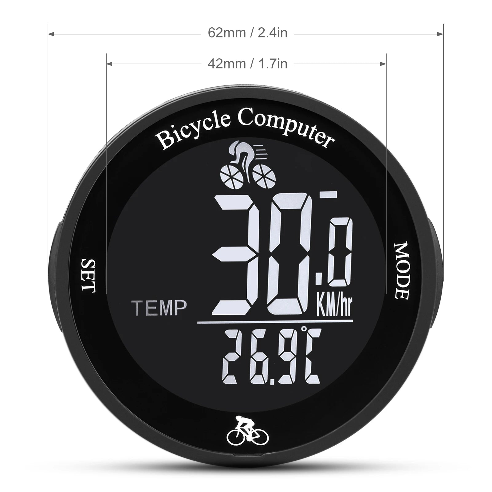 Wireless Bike Computer &ndash; Waterproof Backlit LCD Speedometer