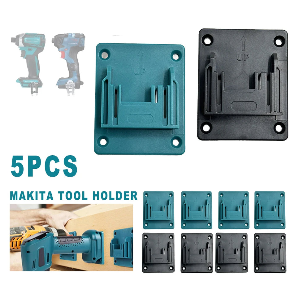 Suporte de Ferramentas Elétricas para Montagem na Parede em Pacote de 5 para Bosch Makita 18V