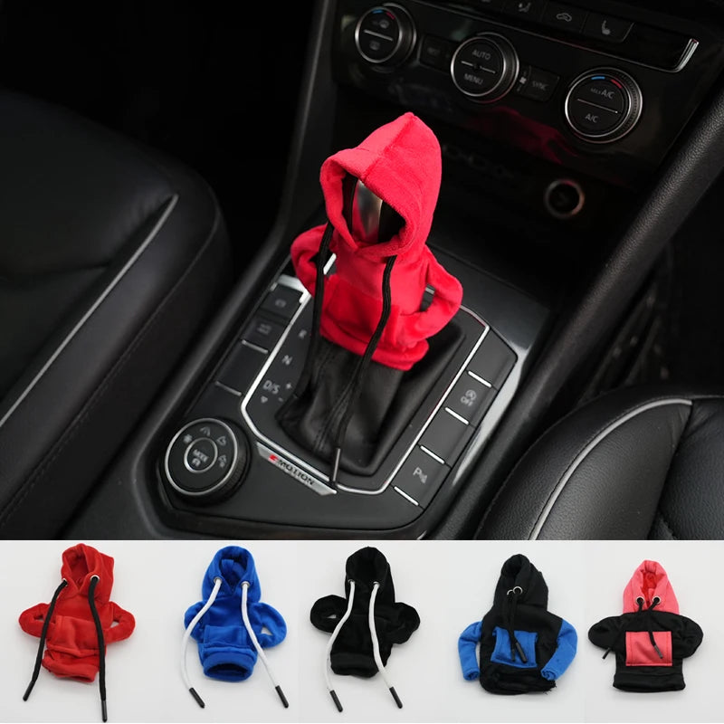 Gear Shift Cover Hoodie for Car Interior, Cotton Polyester, Handmade