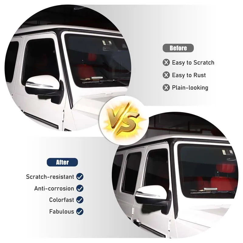 Mercedes G Klasa W464 Realny Włókno Węglowe Osłona Słupka A 2 sztuki