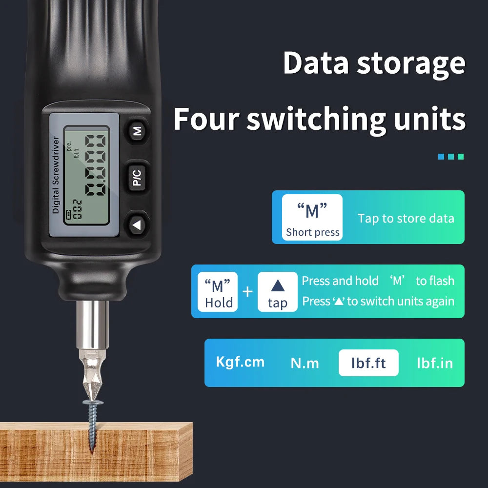 Quarter Inch Digital Torque Screwdriver &ndash; LCD Readout