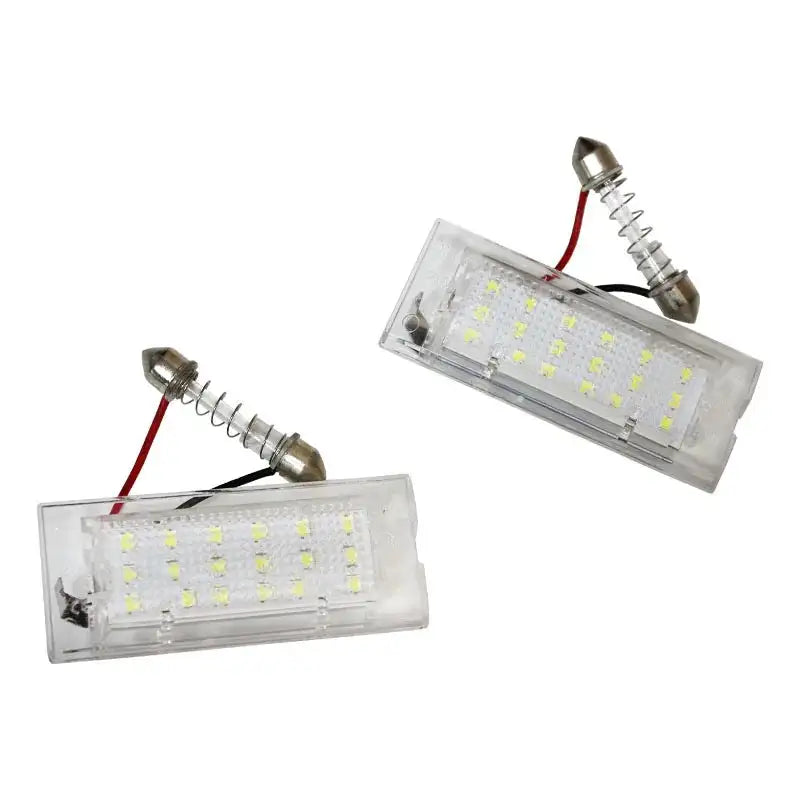 2Pcs White CANBus LED License Lights For BMW E53 X5 X3 12V