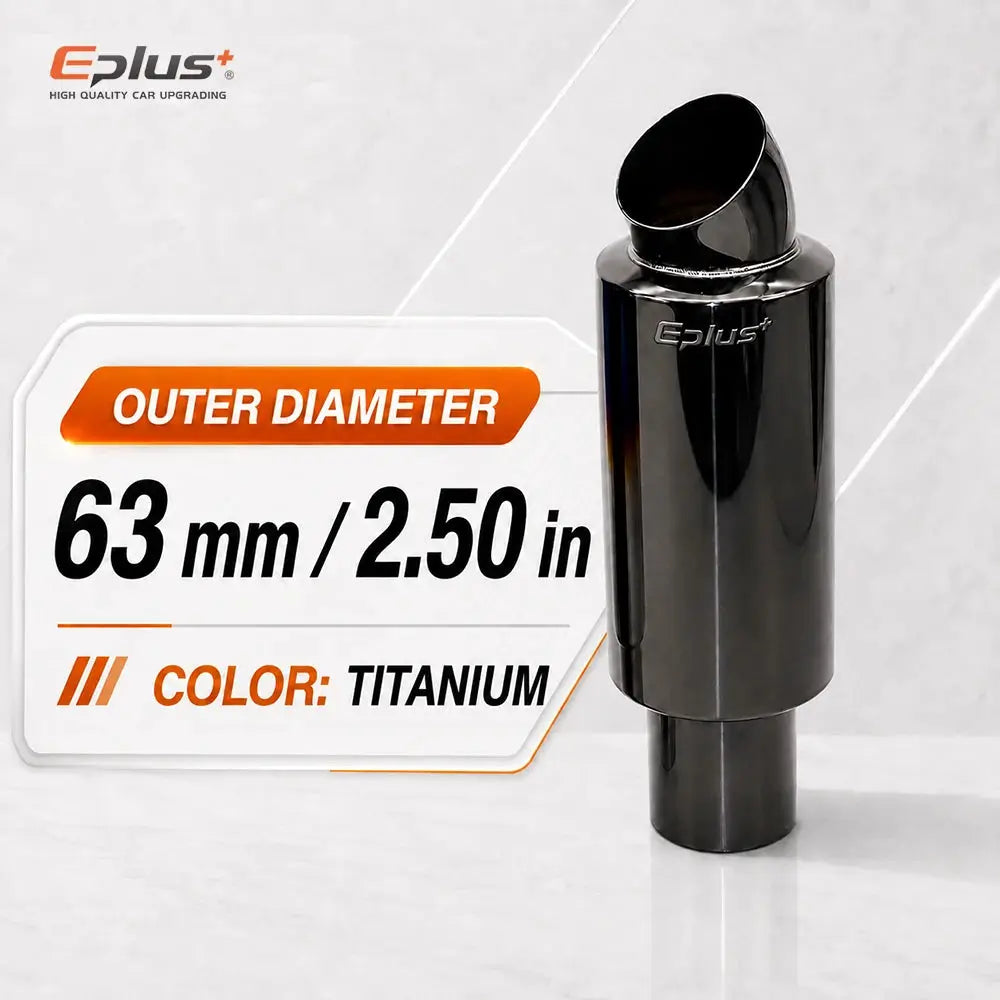 EPLUS Universal Car Stainless Steel Exhaust Muffler Tip Car Exhaust Resonator Inlet 51/63/76mm by InterCyprus Trading Ltd
