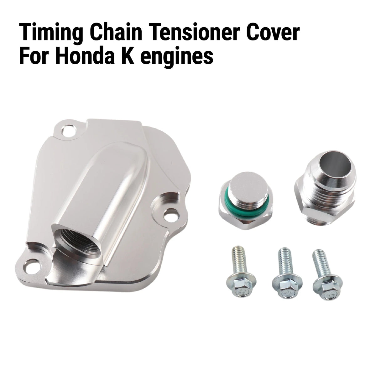 Oil Return Chain Tensioner Cover Plate 6061-T6 Aluminum For Honda K20 K24 by InterCyprus Trading Ltd