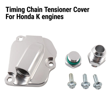 Oil Return Chain Tensioner Cover Plate 6061-T6 Aluminum For Honda K20 K24 by InterCyprus Trading Ltd
