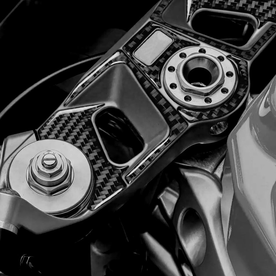 Protezione per Yoke della Forcella in TPU Morbido in Fibra di Carbonio per Aprilia RS660 2021 2022