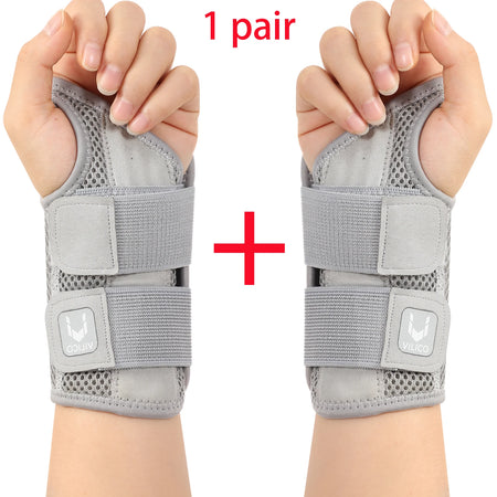 Wrist Guard with Thumb Protection &ndash; Adjustable for Joint Pain 1 pair gray / L/XL
