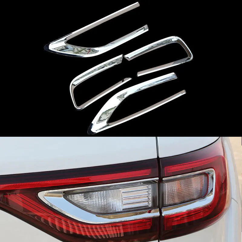 Set di cornici per fanale posteriore Renault Koleos Samsung QM6, ABS cromato argento