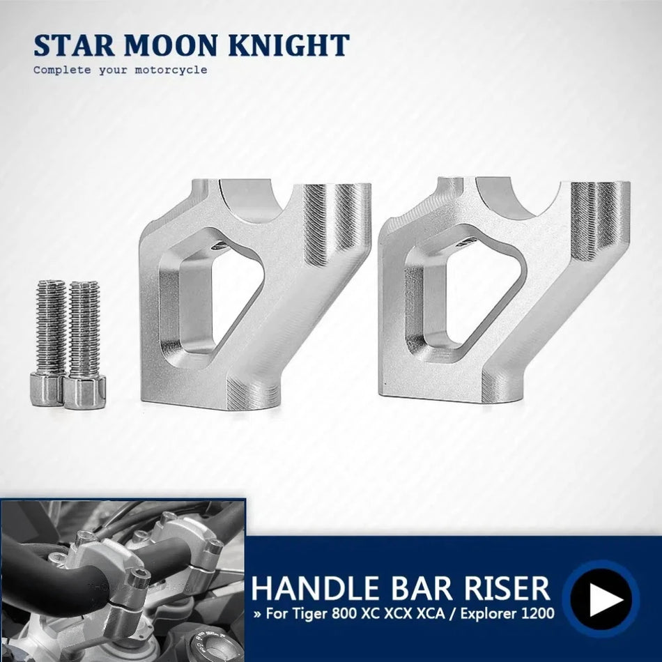 Triumph Tiger 900 GT Pro Styrrörsförhöjare, 20mm Aluminiumhöjning för Bättre Komfort och Hantering