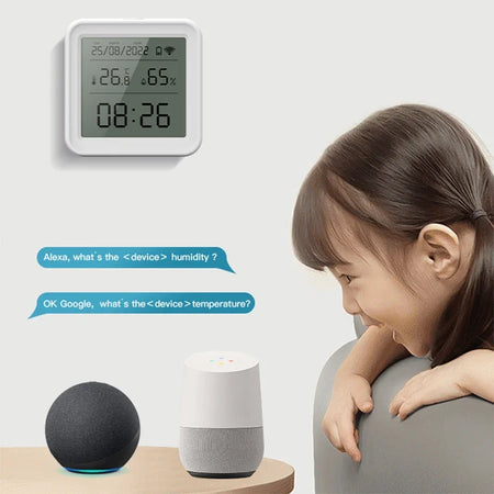 Tuya Zigbee Temperature Humidity Sensor &ndash; Voice Control