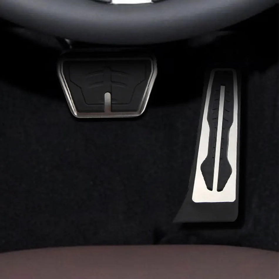 BMW pedalöverdrag för 3, 4, 5, 7-serien, rostfritt stål med halkskyddsgummi