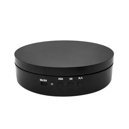 360-Degree Photography Turntable with Remote Control &amp; Motorized Display Stand Black type-c