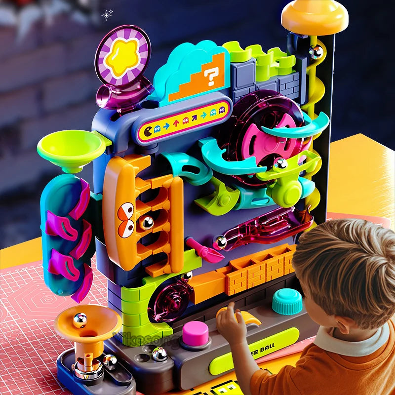 Educational Montessori Multi Layer Track Rolling Ball Toy