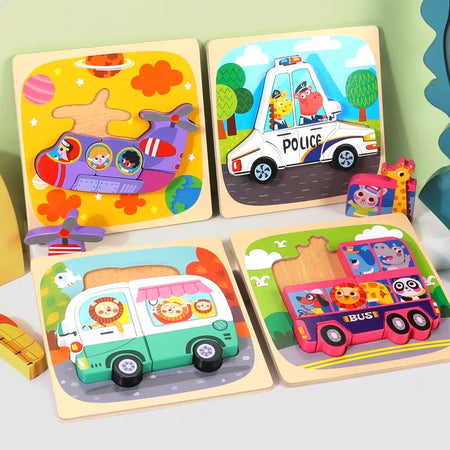 Montessori Wooden Puzzle Boards &ndash; Engaging Educational Toy for Toddlers