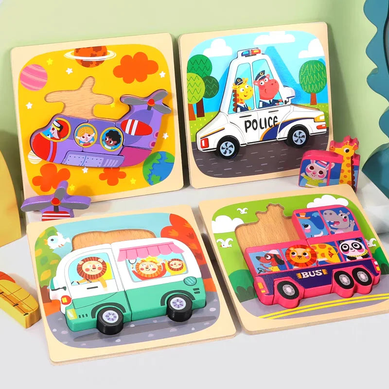 Montessori Wooden Puzzle Boards &ndash; Engaging Educational Toy for Toddlers