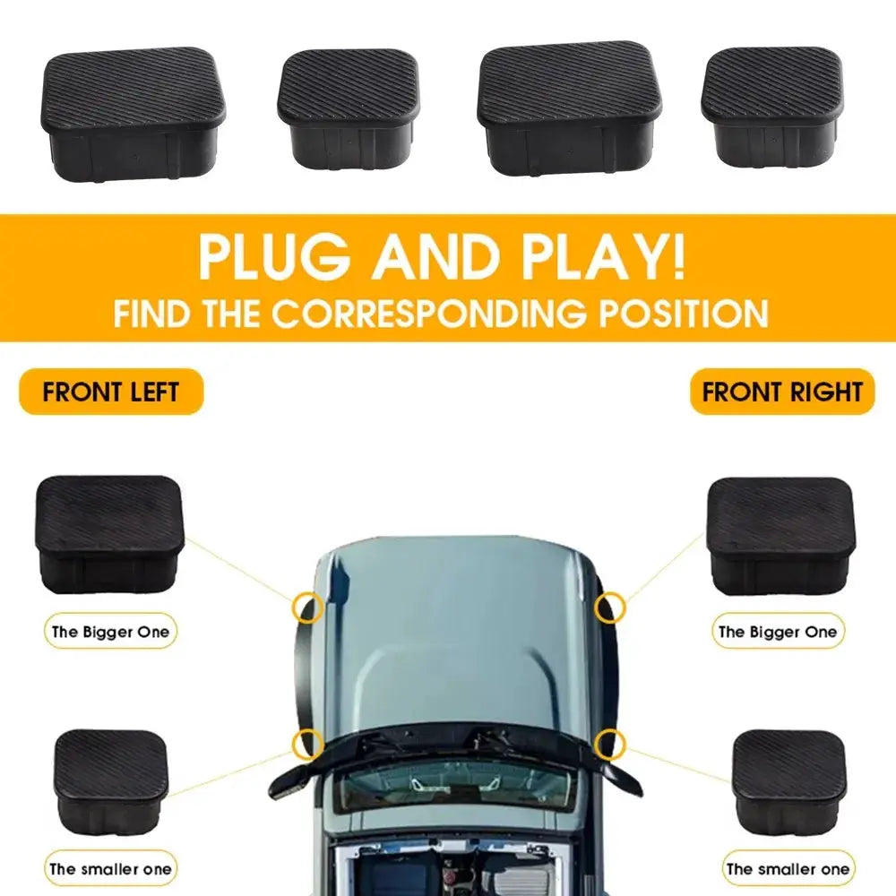 4Pcs Crash Bar End Caps Front Axle Plug Rubber Stopper Cover Protection For Ford Bronco 2021-2023 2/4 Door by InterCyprus Trading Ltd