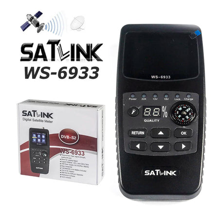 Satlink WS-6933 DVB-S2 FTA CKU Band Digital SatelliteFinder Meter WS6933 vs GT MEDIA V8 Finder2