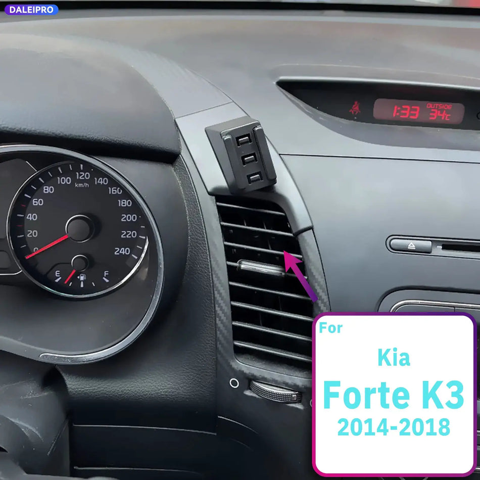 Phone Holder Base Fast Charge For Kia Forte K3 Cerato 2014-2018 by InterCyprus Trading Ltd