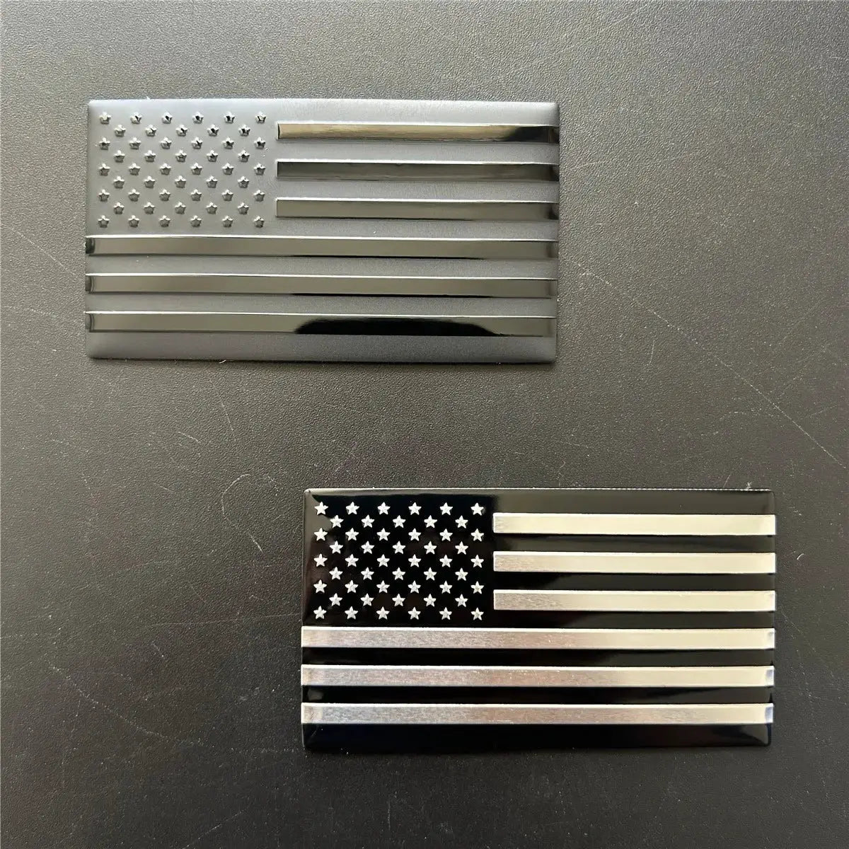 Durable Aluminum American Flag Car Badge Sticker Universal by InterCyprus Trading Ltd