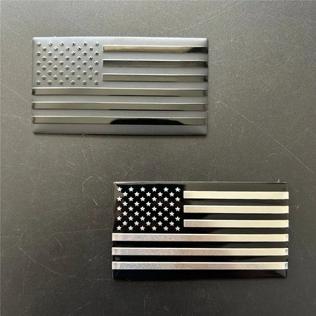 Durable Aluminum American Flag Car Badge Sticker Universal by InterCyprus Trading Ltd