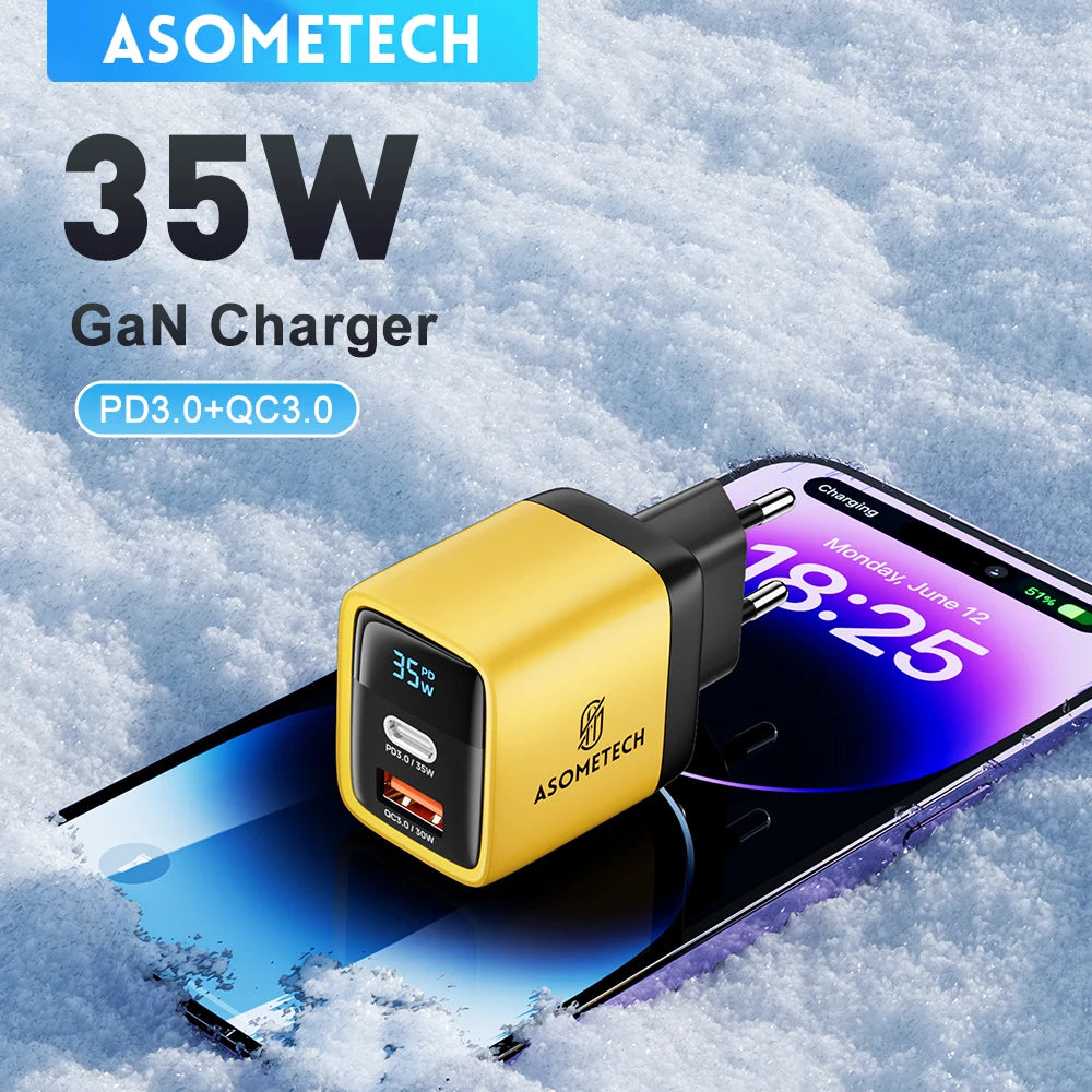 ASOMETECH USB C Charger 35W &ndash; Ultra-Fast Charging for iPhone and Samsung Devices