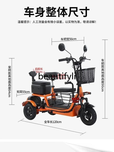 Electric Tricycle Family Carrier &ndash; 48V Lithium Battery