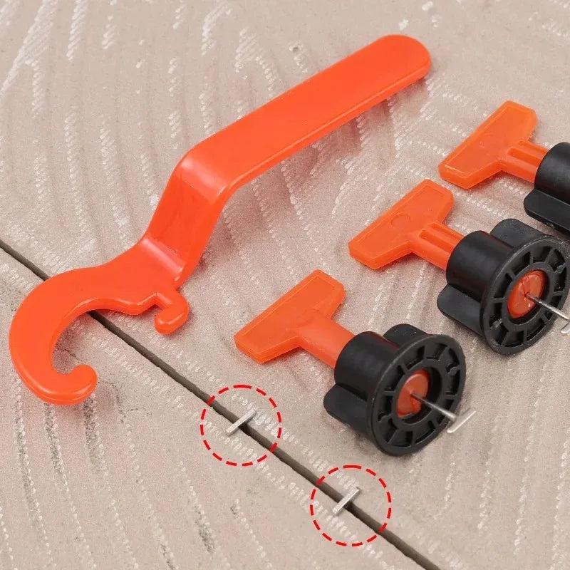 46Pcs Ceramic Floor Tile Leveling Kit &ndash; Easy Leveling