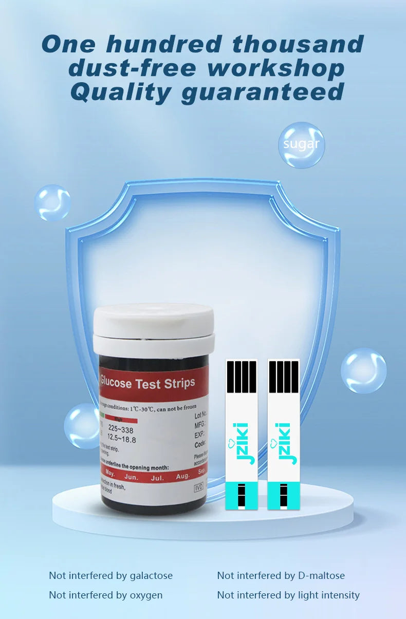 IDEABEL Blood Glucose Meter Glucometer &ndash; With 50 Strips