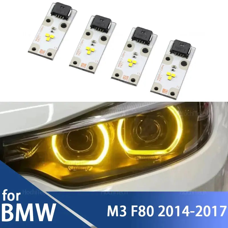 For BMW M3 F80 Pre-LCI Xenon Headlight 2014-2017 Yellow Daytime DRL Light Driving LED Angel Eye Maker Light Diode Board Chip by InterCyprus Trading Ltd