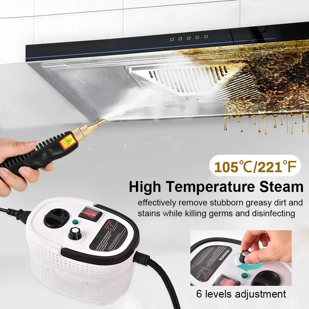 High-Pressure 2500W Steam Cleaner for Home &amp; Car