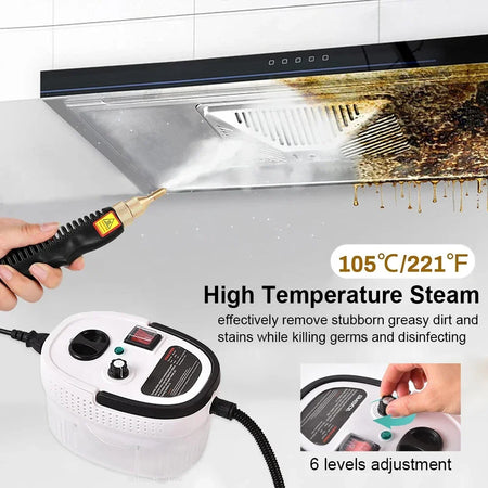 High-Pressure 2500W Steam Cleaner for Home &amp; Car