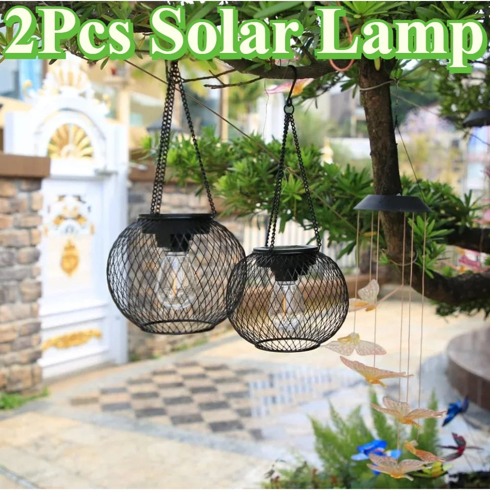 2 Pack Solar Powered Lanterns &ndash; Automatic Night Lighting