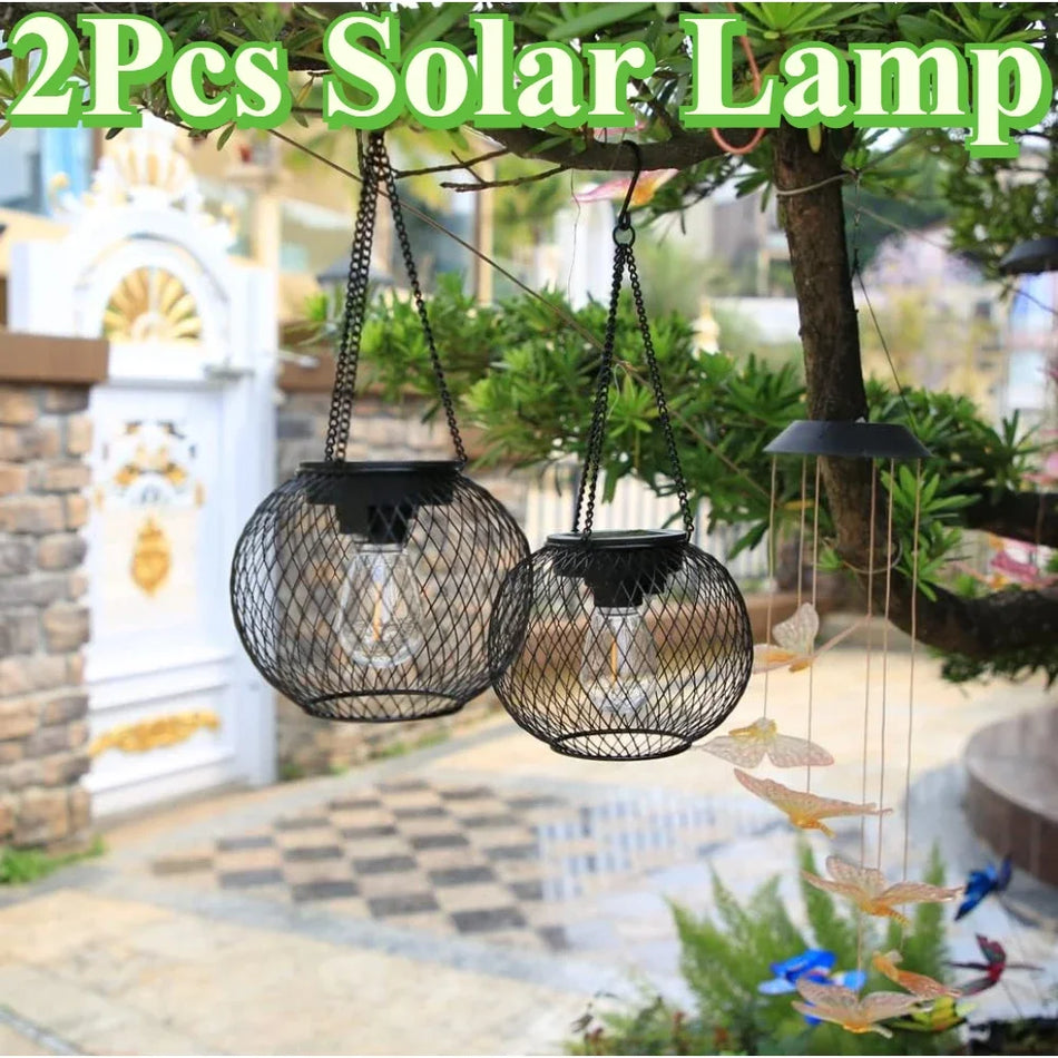 2 Pack Solar Powered Lanterns &ndash; Automatic Night Lighting