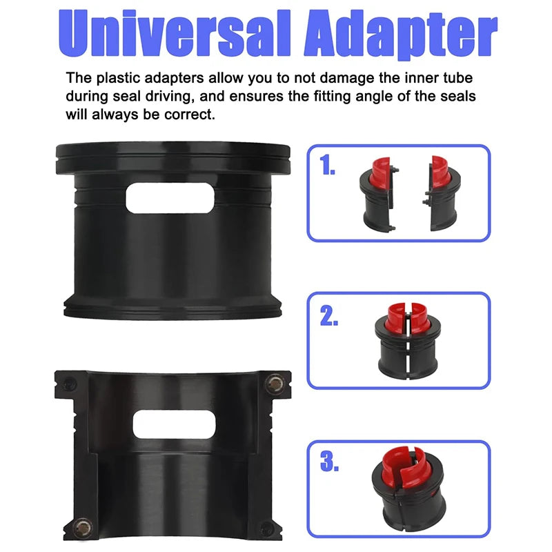 ITYAGUY Fork Seal Driver Kit For Motorcycles, Universal 35-50mm With 6 Adapters