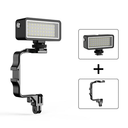 Waterproof LED Diving Fill Light &ndash; Durable Aluminum Bracket for Action Cameras LED Light Bracket