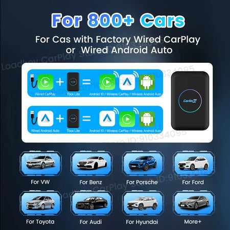 Carlinkit Android Auto Wireless Adapter 32GB CarPlay Ready