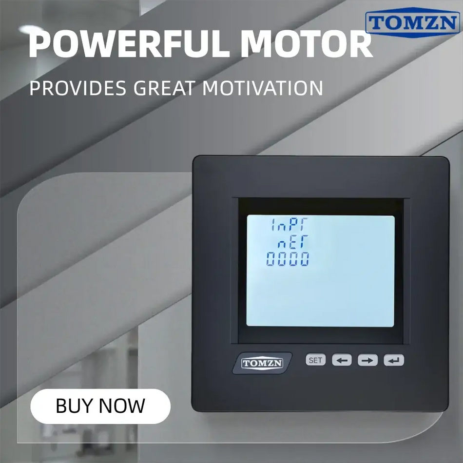 TOMZN RS485 Multifunction Meter, 3-Phase 4-Wire, Current, with Phase/Line Voltage,Active/Reactive Power Monitoring by InterCyprus Trading Ltd