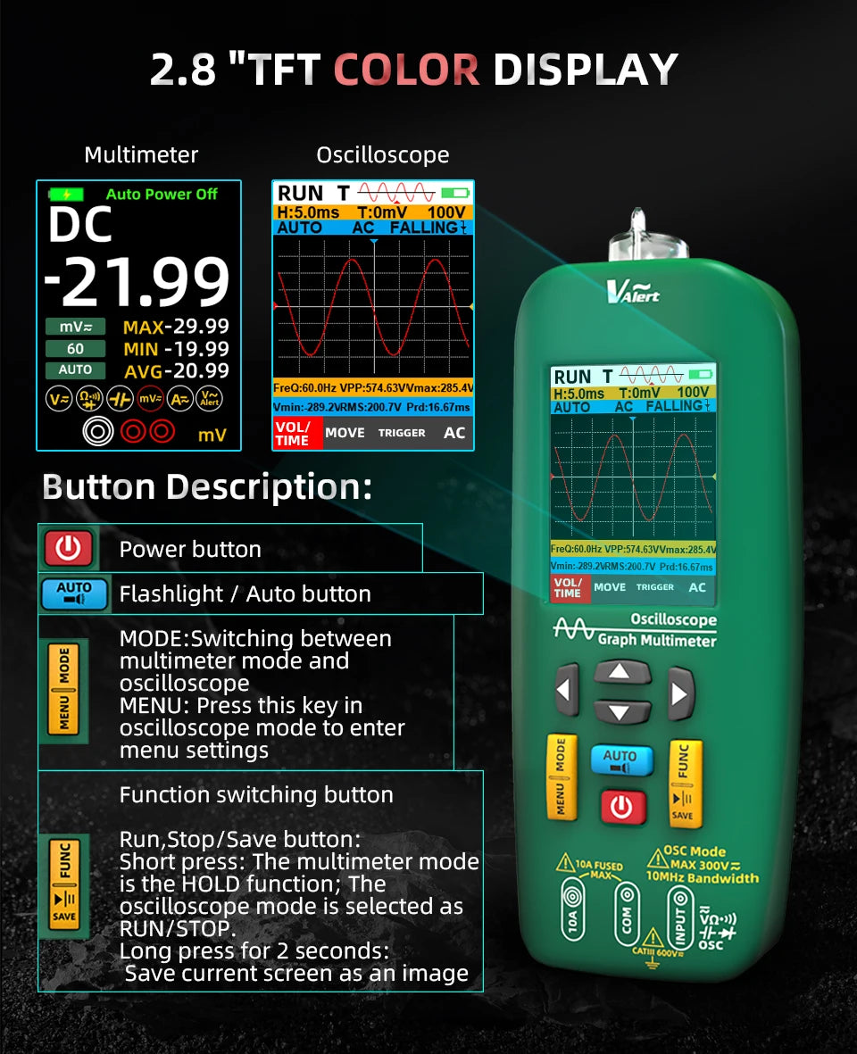 BSIDE O1 Digital Multimeter &ndash; Rechargeable Handheld Scope