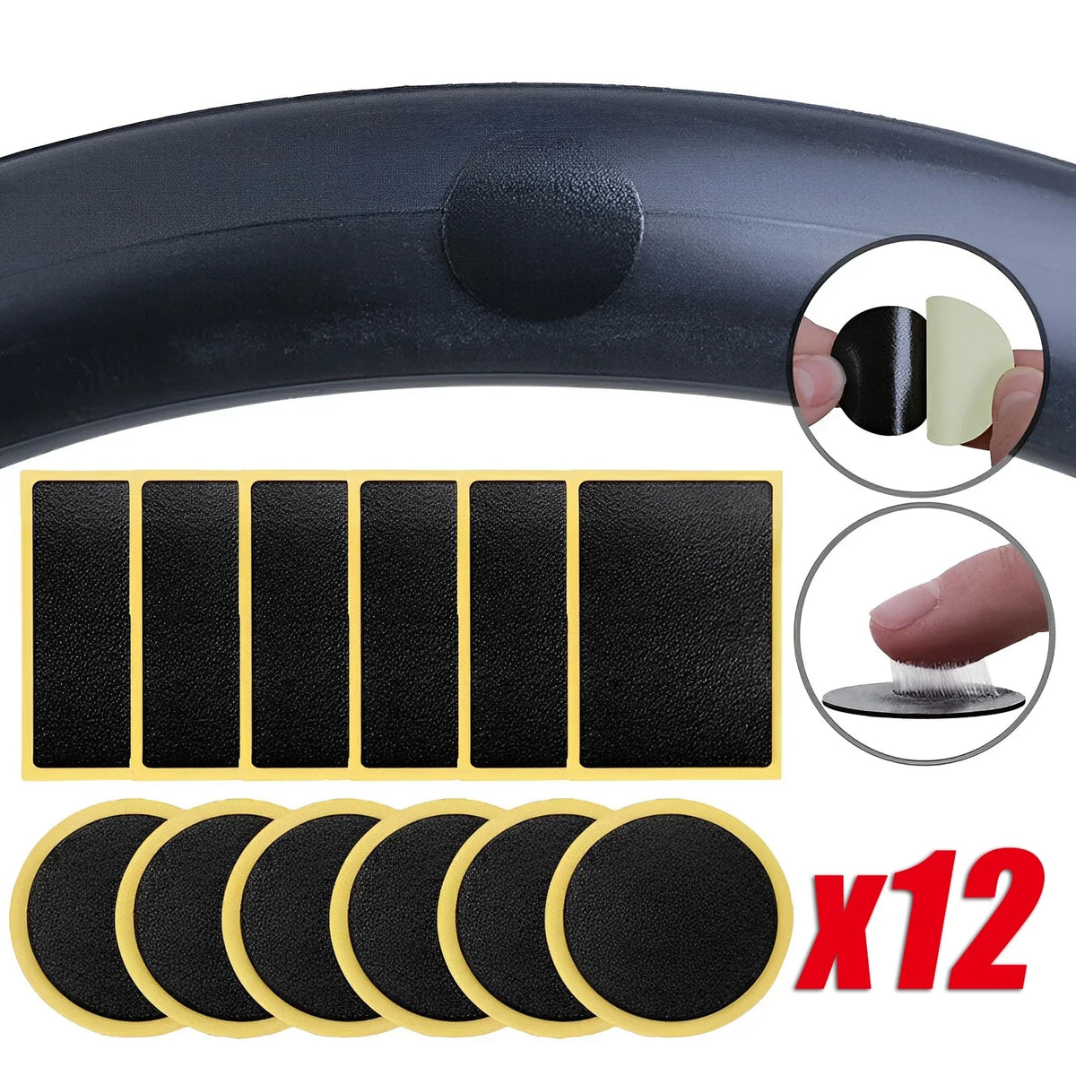 Universal Glue-free Tire Repair Patches - Quick, Easy, and Effective Solutions for Car, Motorcycle, and Bike Tires