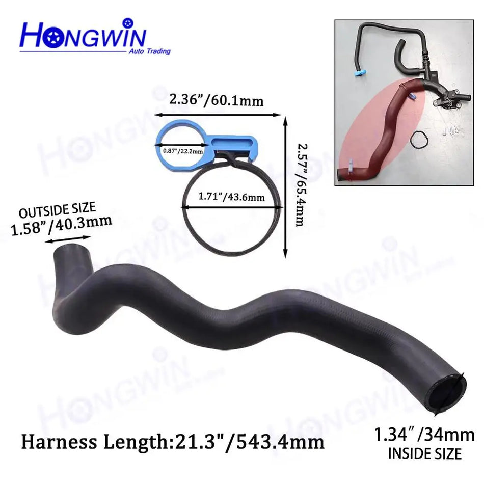Upper Coolant Radiator Hose For Chevy Cruze LT 2011-2016